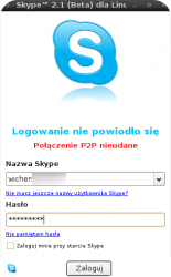 Awaria Skype: Połączenie P2P nieudane