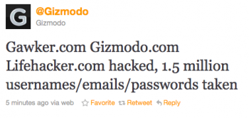 Gizmodo Twitter Hacked