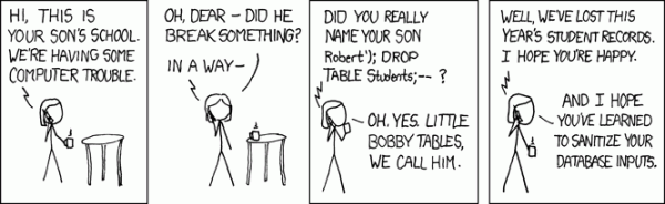 SQL injection xkcd