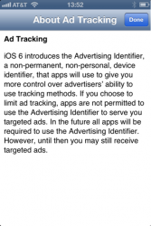 adtracking identifier w iOS 6