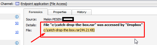 Dropbox próbuje uzyskać dostęp do pliku