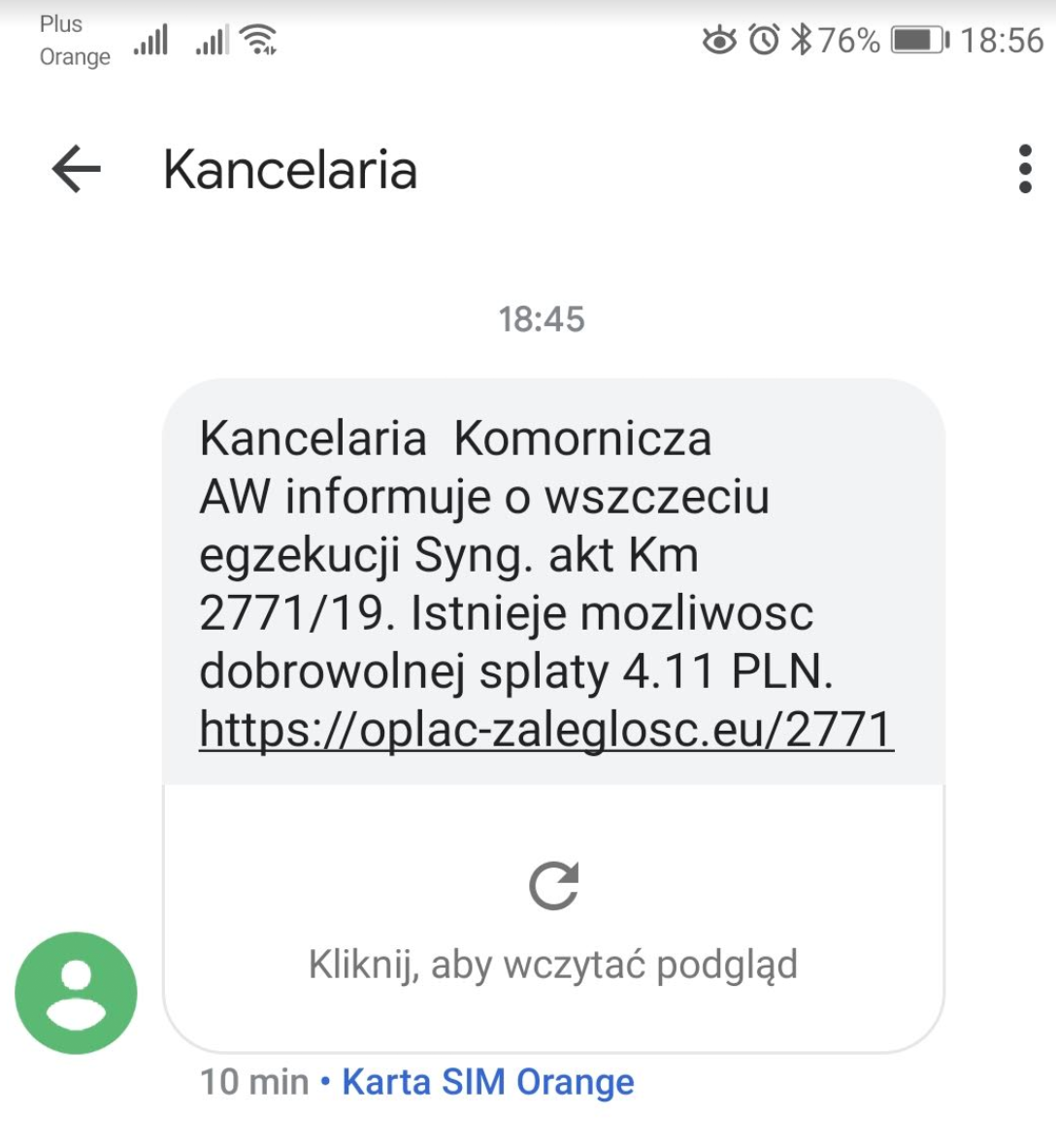 Uwaga Na Sms-Y Od Komornika -- Niebezpiecznik.pl --